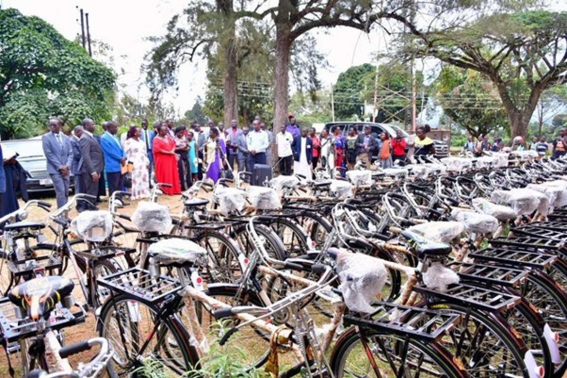 The bicycles that were donated Image